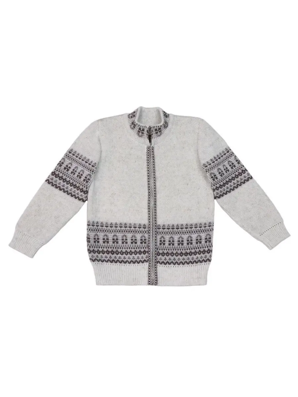 Кофта вязаная на молнии