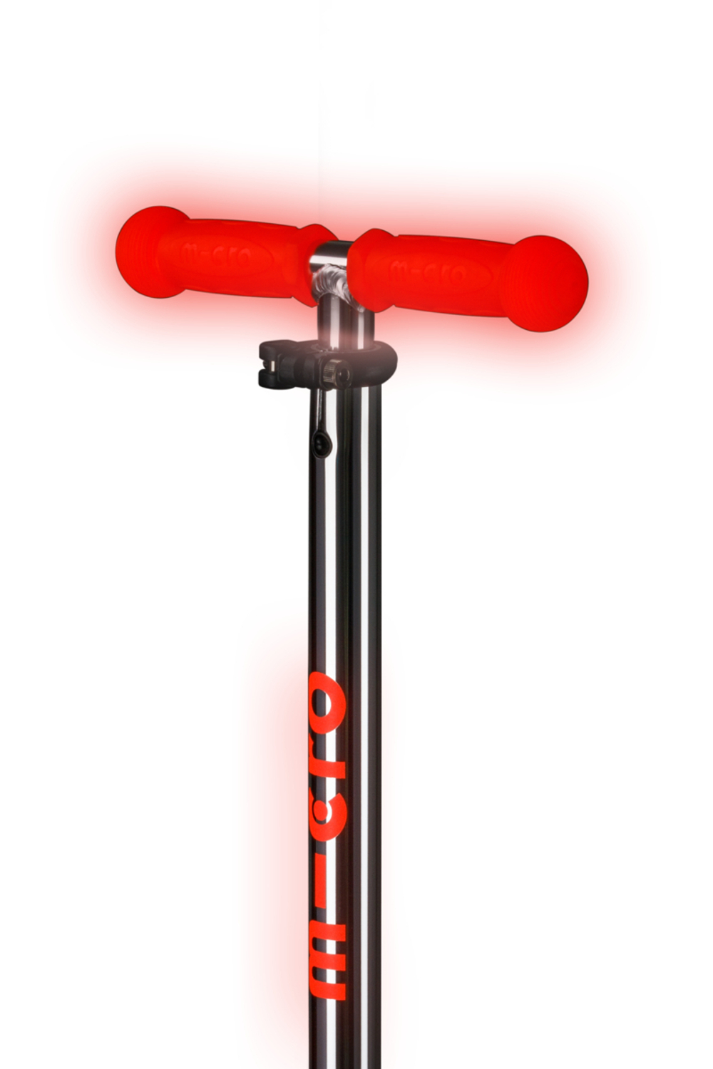 Самокат Maxi Micro Deluxe Glow Plus (светящийся) LED красное сияние