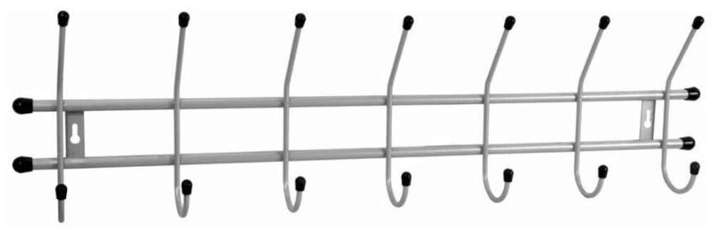 ВЕШАЛКА СТАНДАРТ 7 КРЮЧКОВ СЕР/МЕТАЛЛИК ВНС73