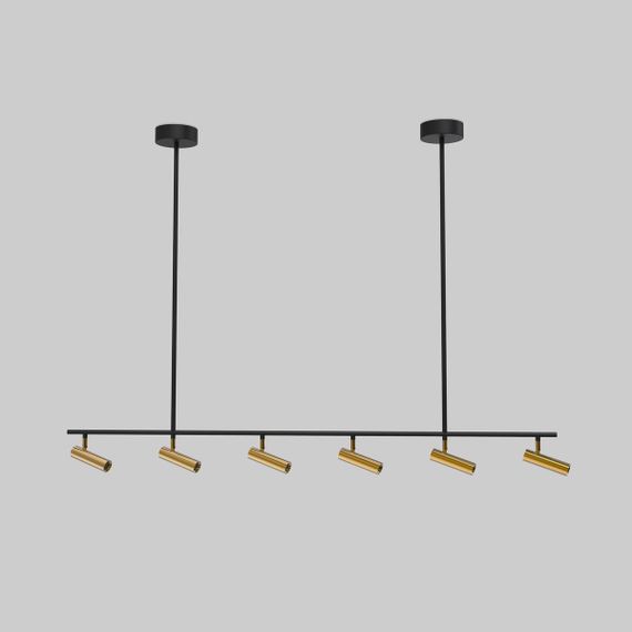 Подвесная светодиодная люстра Eurosvet Epiphania 20252/6 LED черный/латунь