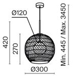 Подвесной светильник Maytoni MOD204PL-01BG1