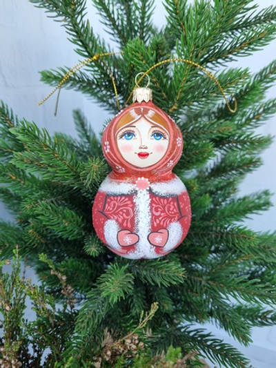 Матрешка стеклянная Машенька