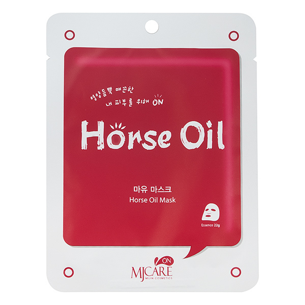 MJCARE ON HORSE OIL MASK Тканевая маска для лица с лошадиным жиром