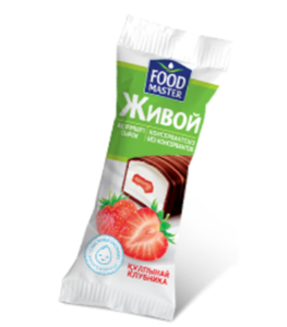 СЫРОК ГЛАЗИРОВАННЫЙ ЖИВОЙ КЛУБНИКА 16% 36ГР FOOD MASTER