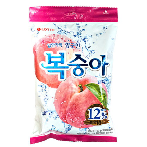 Карамель с персиковым соком Lotte Peach Candy 153 г