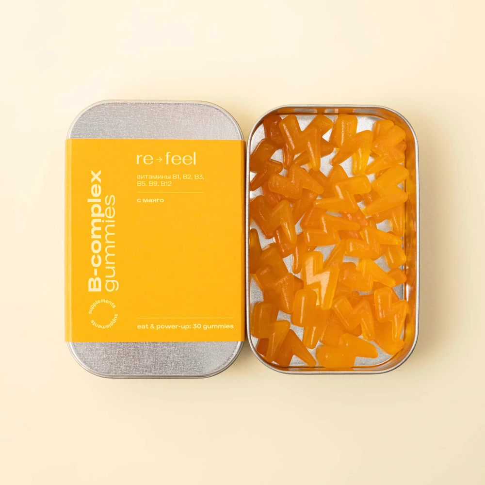 RE-FEEL B-COMPLEX GUMMIES Комплекс для пробуждения энергии (мармелад 30 шт)