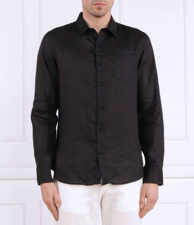 Льняная рубашка LS ISLAND GUESS - черный(M2YH44 WERX0)