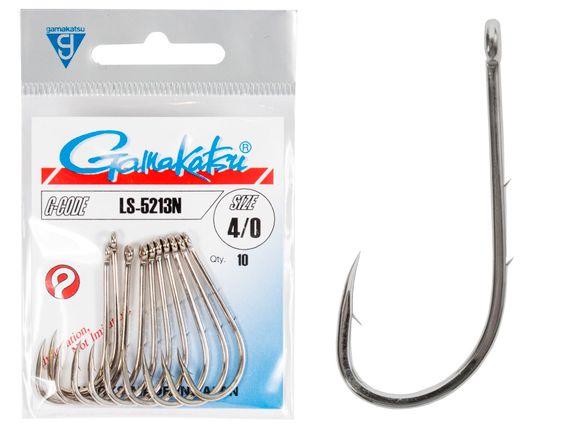 Крючки Gamakatsu LS-5213N HOOKS NICKEL разм. 4/0 10шт.