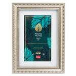 Фоторамка пластик 10х15 см Жизель белое золото