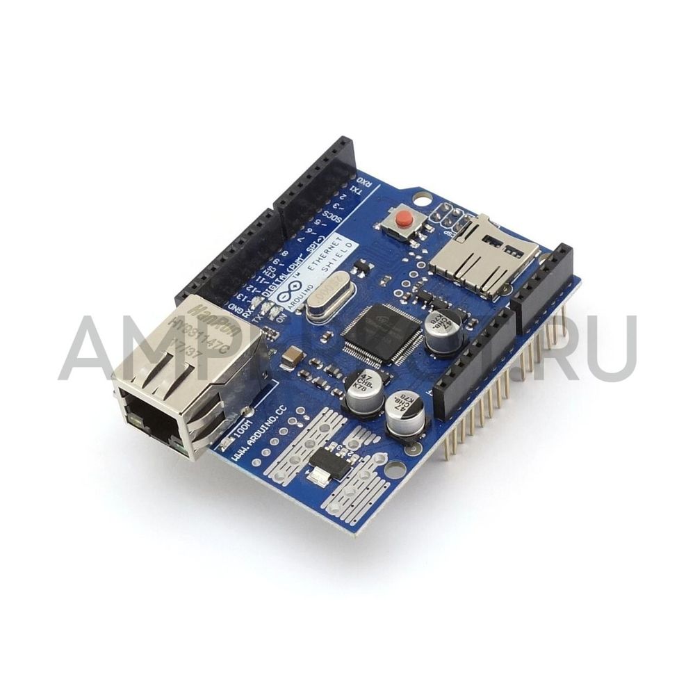 Плата Ethernet shield W5100 R3 (шилд сетевой платы)