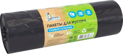 Мешки мусорные в рулонах чёрные 160 л 80х110 см 50 мкм (10/210шт)