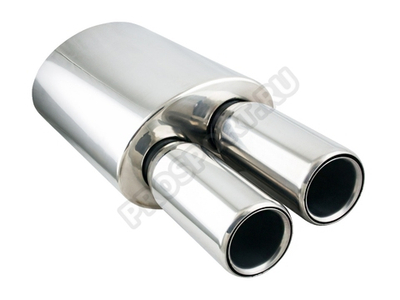 Глушитель универсальный двухтрубный Elegance, Dвход 58мм