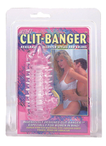 Розовая гелевая стимулирующая насадка - 10,5 см. (Цвет: розовый)