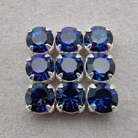 Шатон Preciosa Maxima в оправе, Crystal Heliotrope/Silver