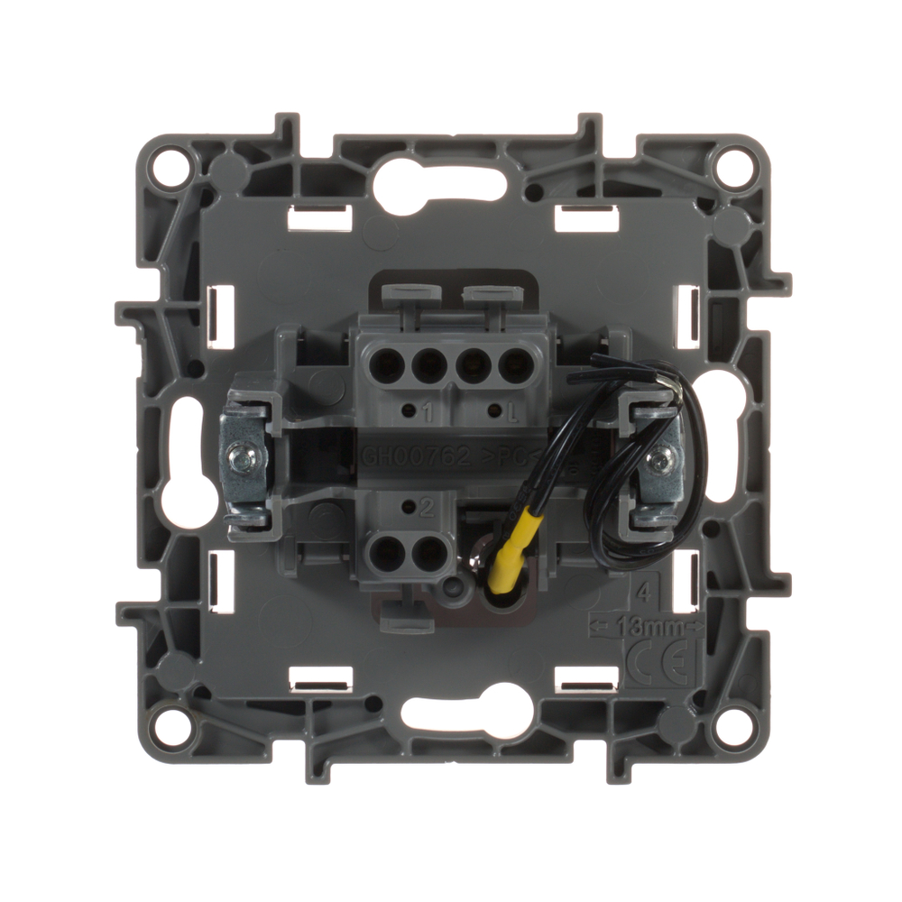 Переключатель 1-клавишный с подсветкой/индикацией 10А 250В белый ETIKA Legrand