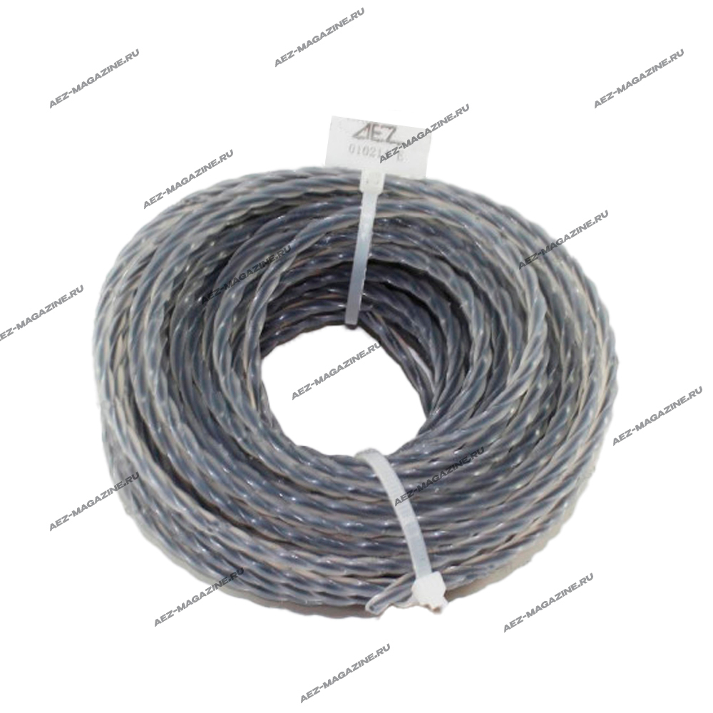 Леска триммерная AEZ серии DUO TWIST, сечение-витой квадрат 4,00мм(15м) стикер