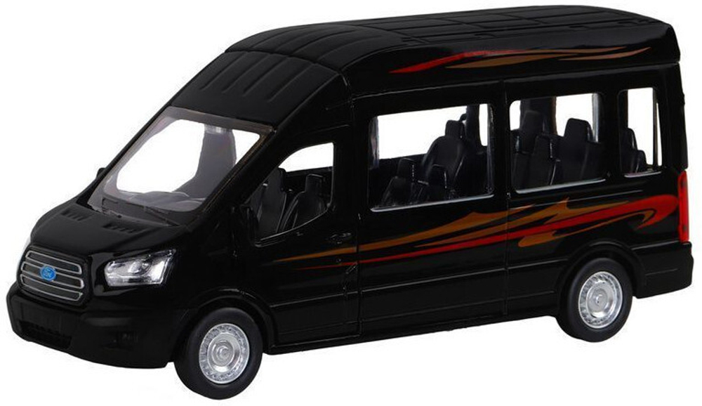 Модель 1:52, Ford Transit, черный, откр. двери