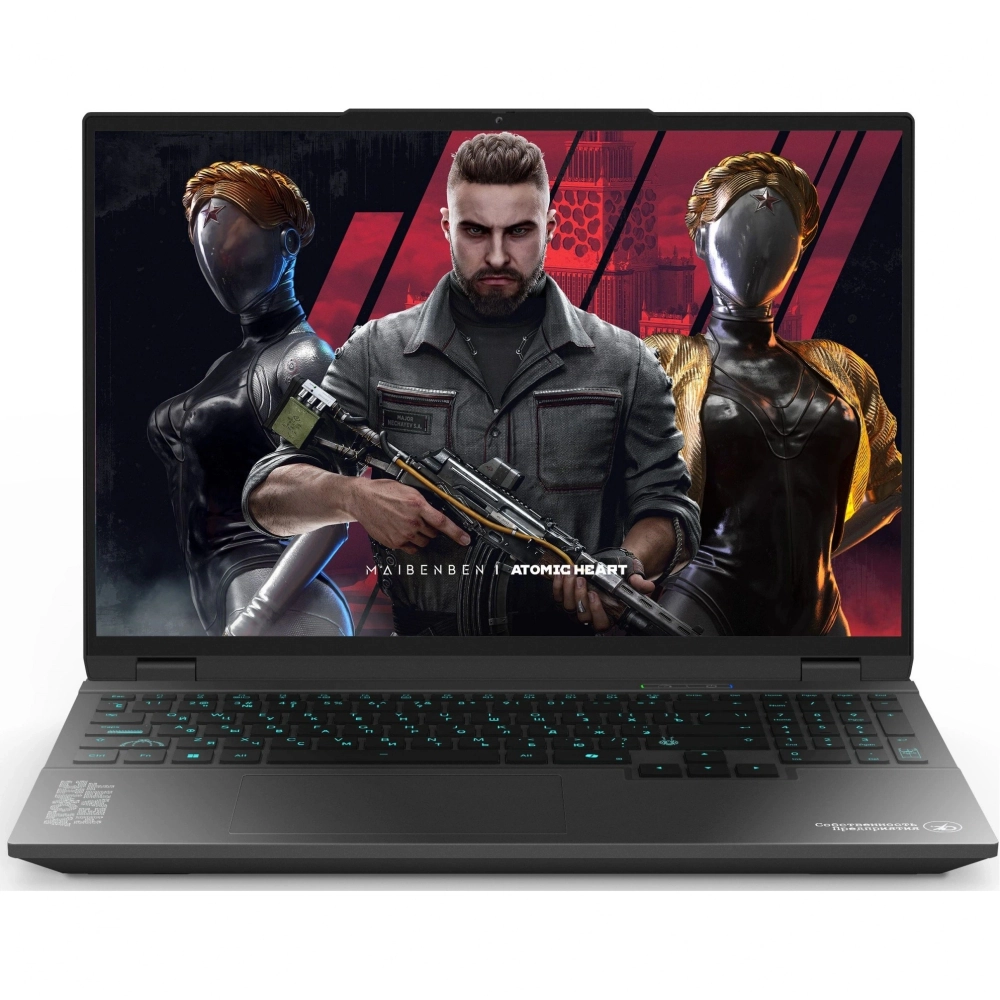 Ноутбук Maibenben X16B-R98956 Ryzen 9 8940HX 16Gb SSD1Tb NVIDIA GeForce RTX 5060 8Gb 16" IPS QHD+ (2560x1600) Windows 11 Home black WiFi BT Cam 5200mAh (X16B-R98956GQSHBRE3)