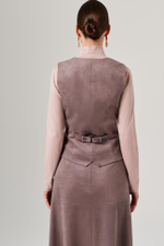 1887 Жилет женский (серо-розовый)