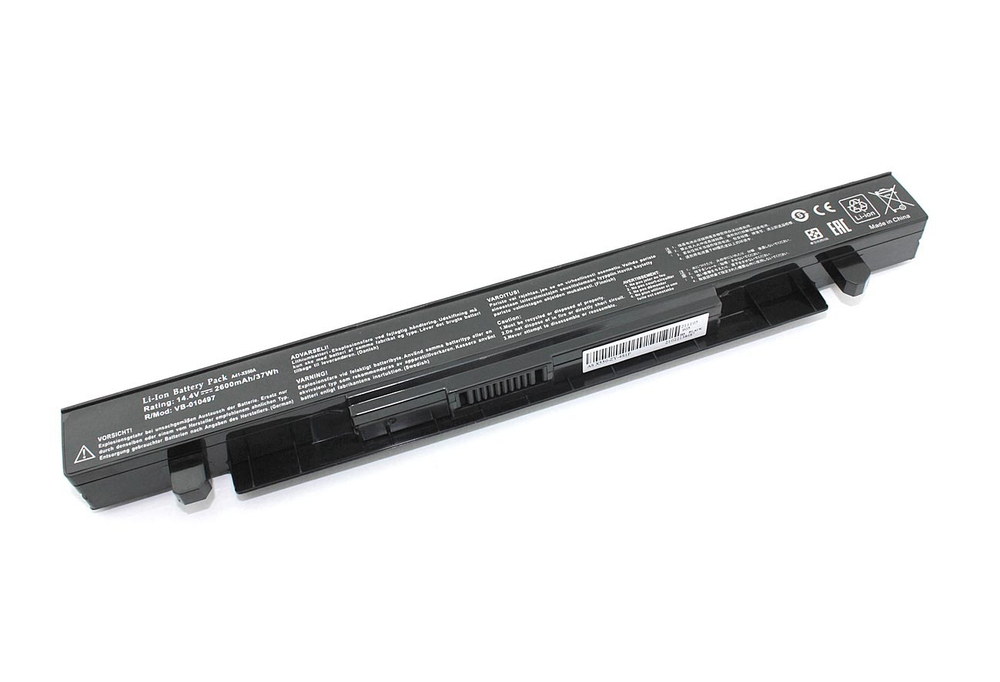 Аккумуляторная батарея для ноутбука Asus X550 (A41-X550A) 14,4V 2600mAh OEM черная
