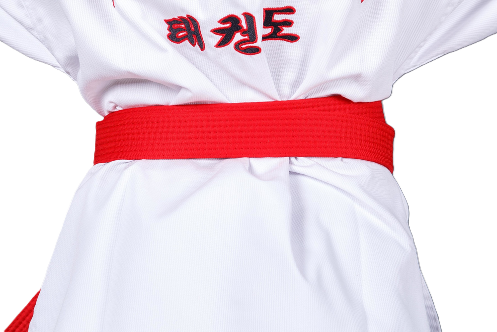 Пояс для тхэквондо ProfSport без вышивки (4 см) красный