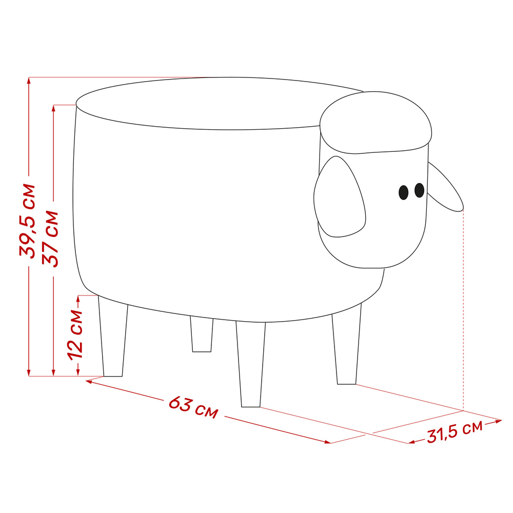 Пуф Leset Lamb COMBI