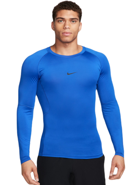 Термобелье Nike Pro Dri-FIT Tight Long-Sleeve Fitness Top - game royal/black - Blue