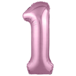 Цифра 40" №1 розовый фламинго, с гелием #754474-HF2