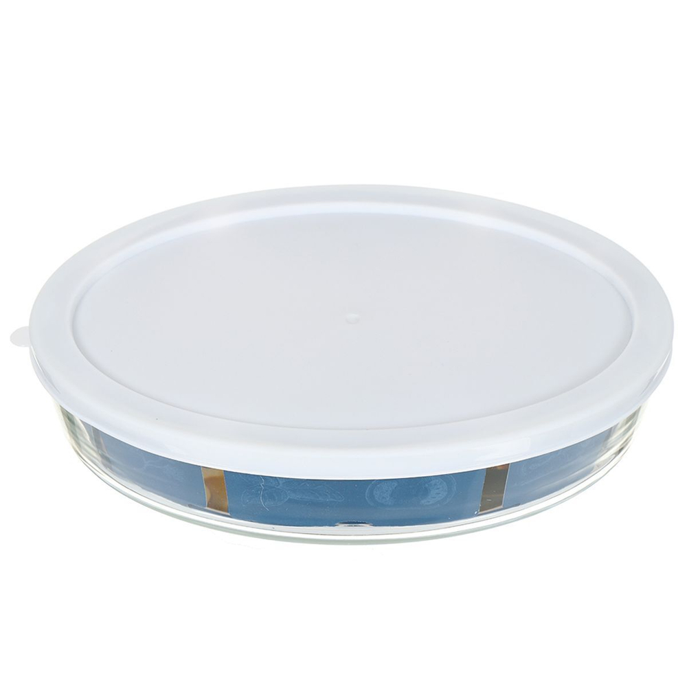 Форма для выпечки стекло, 18.5х26.7х6.2 см, 1.6 л, овал, с крыш, Daniks, HSAP16LTP