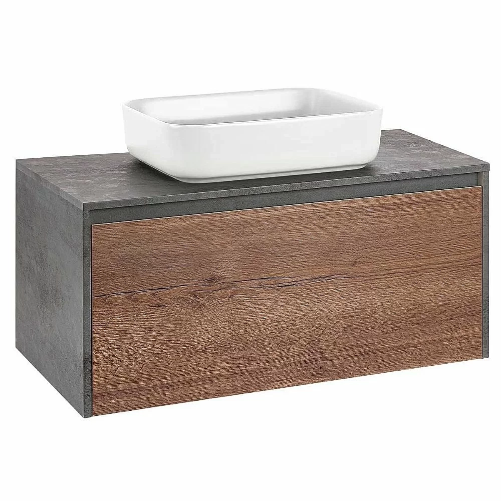 Тумба с раковиной Vincea Mesa 1000 T.Oak + Beton
