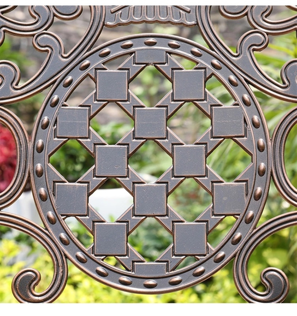 Обеденная группа из литого алюминия стол Вулкан-2(175х90) + 6 кресел Гуерлайн (7 предметов)