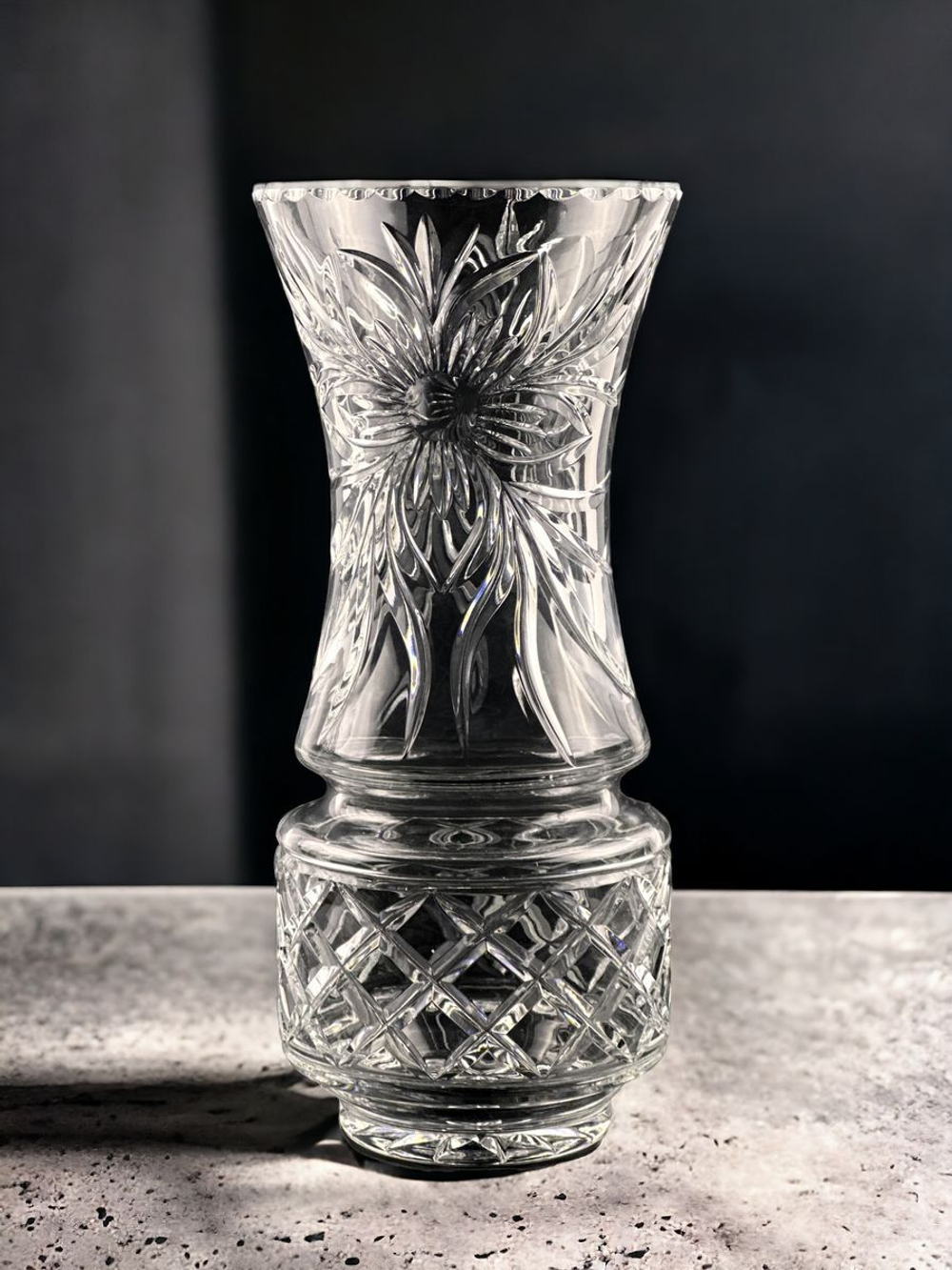 Ваза хрустальная рисунок 1 (31 см)