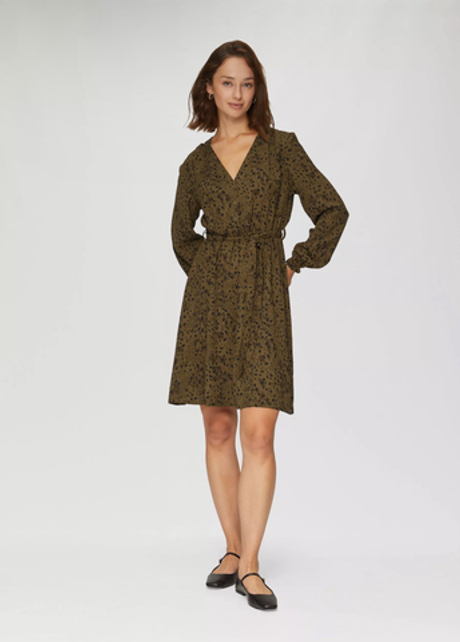 Короткое креповое платье с принтом s.Oliver