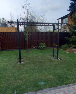 Монтаж уличной шведской стенки Sv Sport Рукоход (4 вертикальных столба)