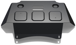 Защита картера Rival для Chevrolet Niva (V - 1.7) 2002-2020/Lada Niva 2123 (V - 1.7) 2020-2021/Lada Niva Travel (V - 1.7) 2021-н.в., сталь 3 мм, с крепежом, штампованная, 222.1021.1
