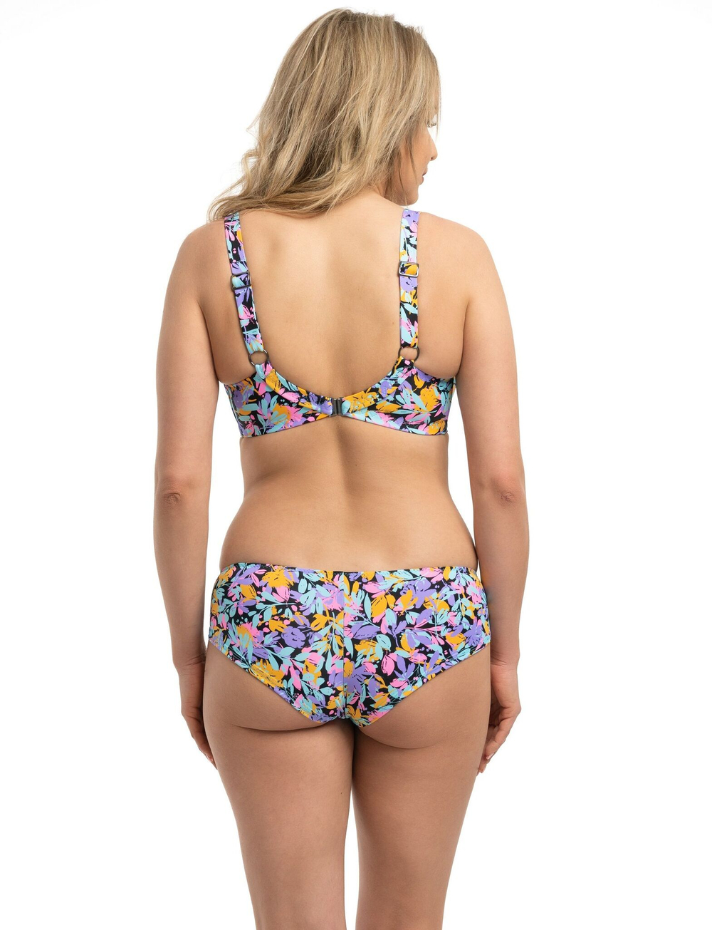 Яркие плавки-бразилиана с цветочным принтом (Размер: XXL) (Цвет: разноцветный)