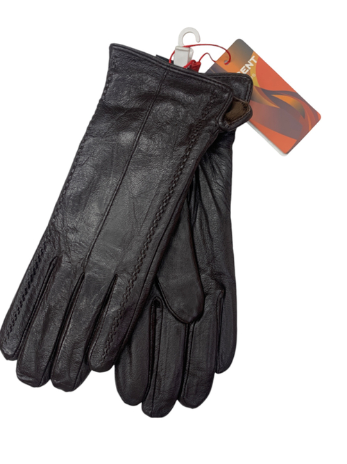 Перчатки. Женские. Материал верха: Кожаные. Подклад: плюш-флис.В упаковке 5 шт.