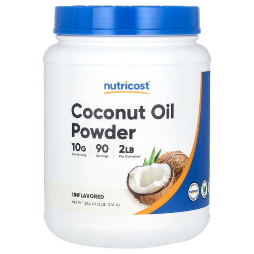 Nutricost, Порошок из кокосового масла, без добавок, 907 г (2 фунта)