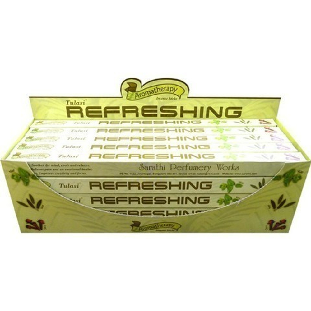 Tulasi Refreshing четырехгранник Благовоние Освежающие (мята, шалфей, гвоздика)