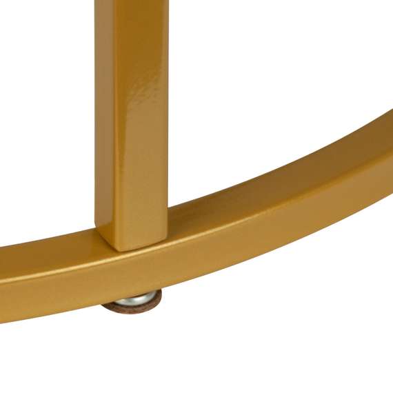 Стол журнальный МеталлАрт М001 черный мрамор/золото