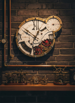 Необычные стимпанк-часы WOODandROOT Automaton 1789 Gloster с вращающимися шестерёнками и ретро-атмосферой мастерской