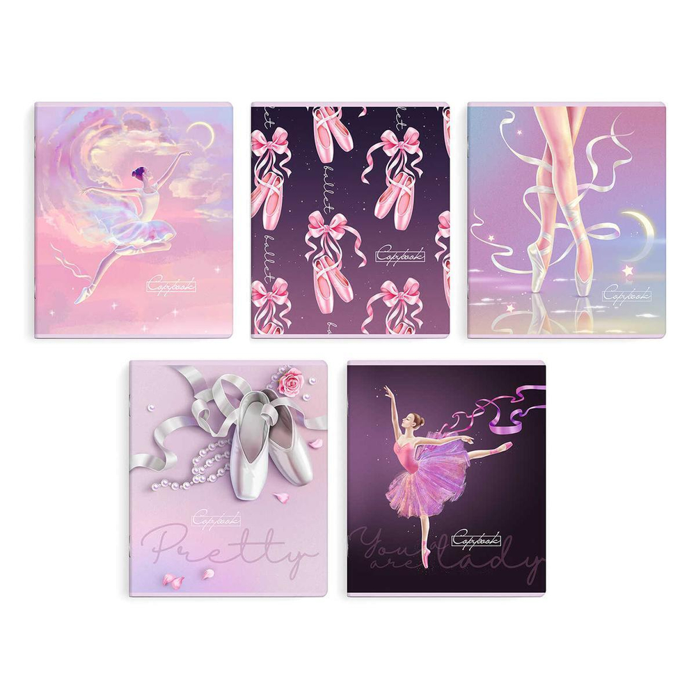 Тетрадь А5+ 48л клетка "Балерина" (Феникс+)