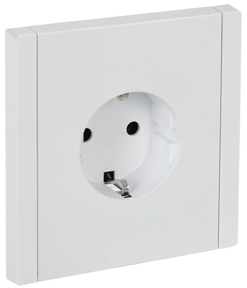 Розетка СП FORTE&amp;PIANO FP214 16А с заземл. без защ. шторок безвинт. крепл. бел. IEK FP-R11-16-1-K01