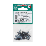 САМОРЕЗЫ СТРОЙБАТ Д/ТОН/ПЛАСТ ТЕМ.КОРИЧ/БЕЛ ЦИНК 4,2Х16 20ШТ