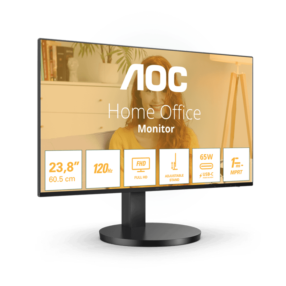 Монитор 27" AOC 27B3CF2/01 IPS 1920x1080 100Hz 1мс 250кд/м 1300:1 1xHDMI 1xUSB-C 2x2W Black