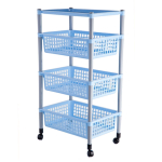 Полка для овощей, пластик, 4 секц, 44х31х83 см, на колесах, Полимербыт, С944