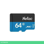 Карта памяти Netac P500 Standard 64GB + адаптер (NT02P500STN-064G-R)