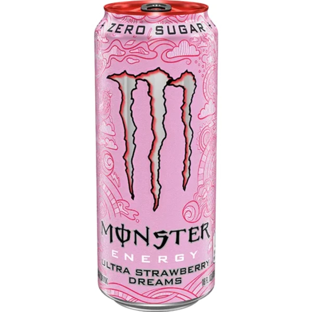 Энергетический напиток Monster Energy Ultra Strawberry Dreams БЕЗ САХАРА 500мл