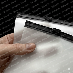 Пакет с застёжкой слайдер с черным бегунком матовый 25*30 70 мкм