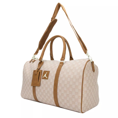 Jordan Polyester Gym Bag One Shoulder Crossbody Travel Bag Unisex Beige
